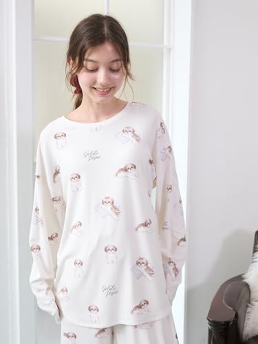 ＊未開封＊シーズー ワンポイント ロンT シーズー柄 ロングパンツ 上下セット Amazon.co.jp: [ジェラート ピケ] シーズー柄ロンT PWCT254253